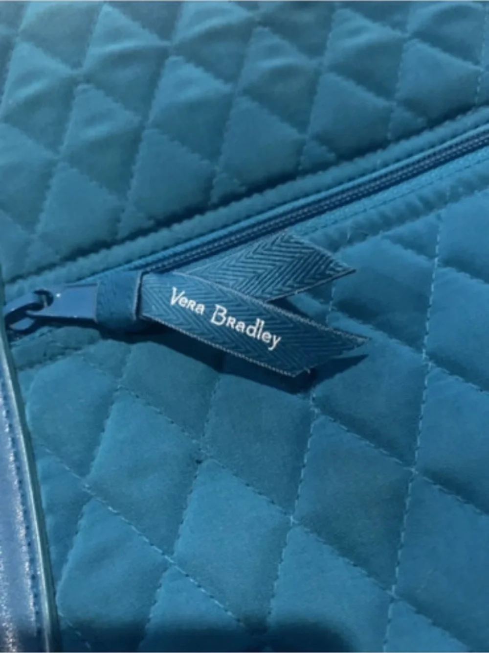 Vera Bradley Quilted Teal Tote Shoulder Bag - Women